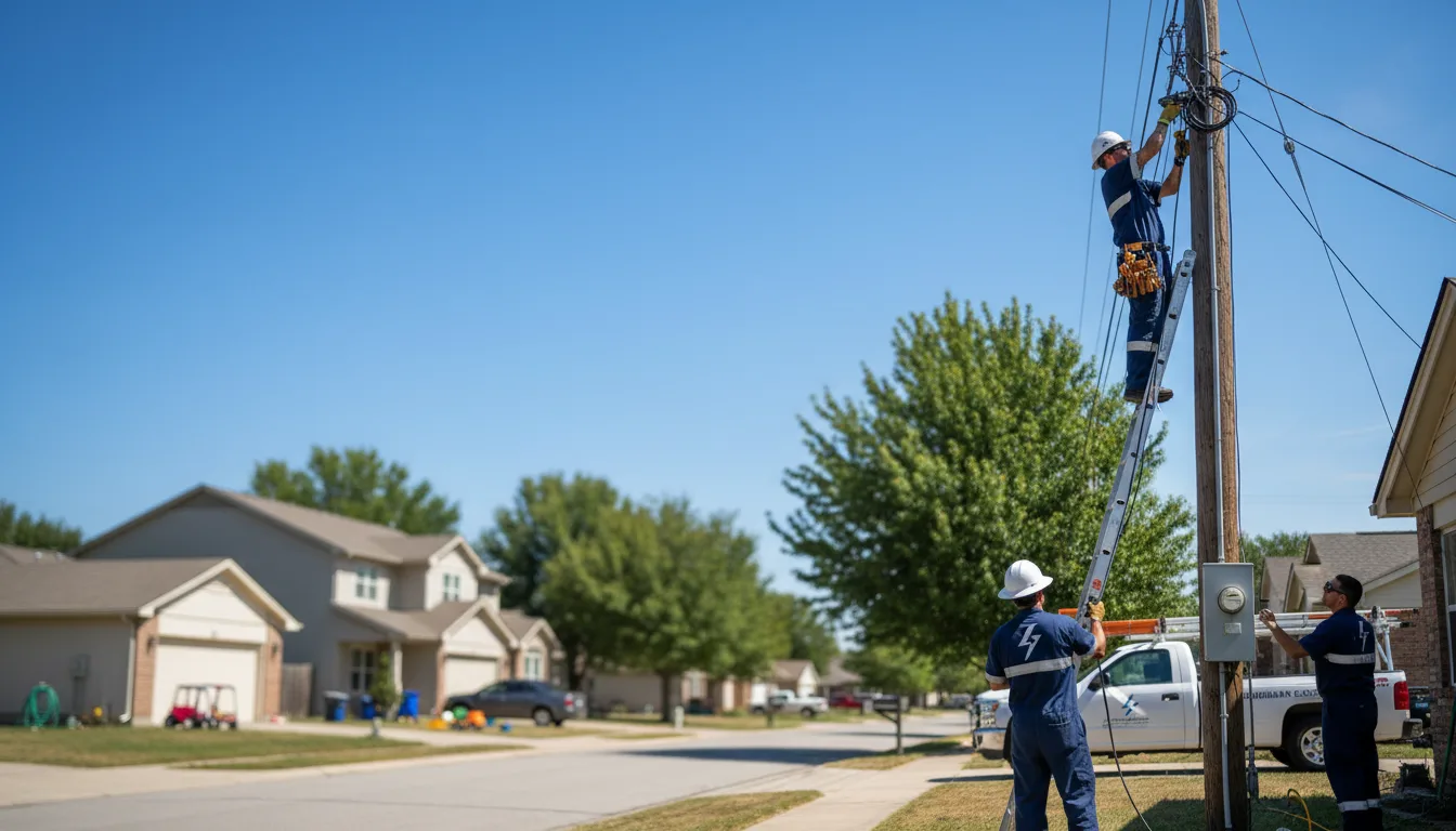 Residential electrician providing installation services in Cropsey, IL